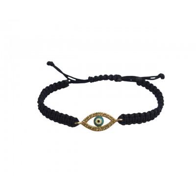 Evil Eye Gold Bracelet with diamonds